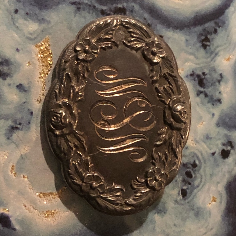 Estate S Kirk and Son Sterling 925 Monogram Brooch